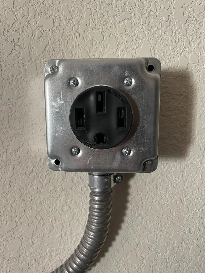 NEMA 14-50 outlet installed for Electrical Panel Upgrade in Mesa